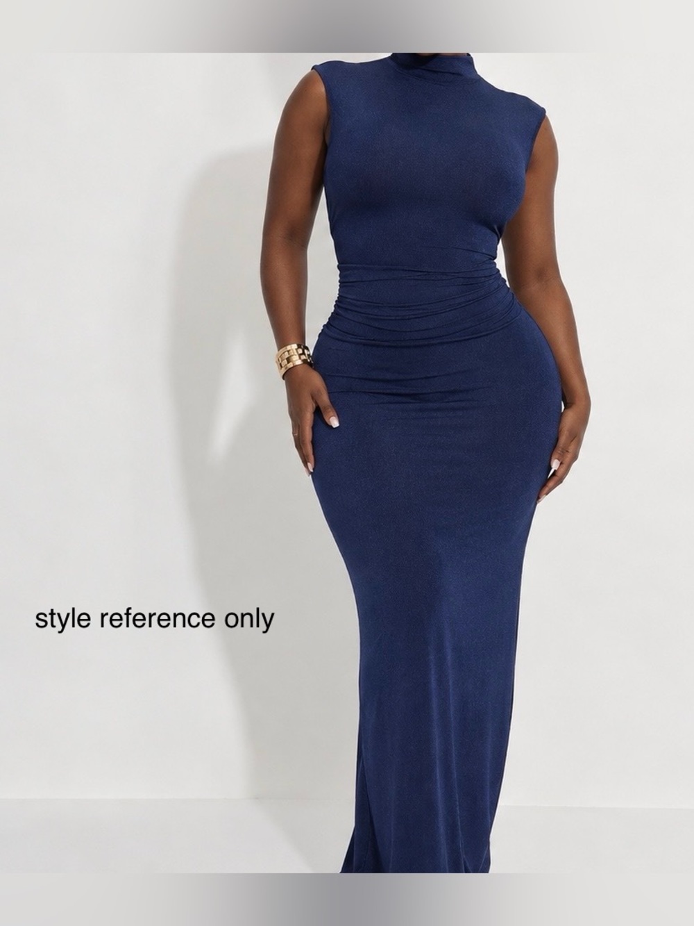Fashion Nova Navy Sleeveless Maxi Dress